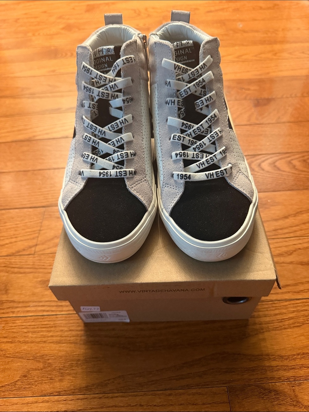 Vintage Havana Women’s High-Top Sneakers in Black and Light Gray